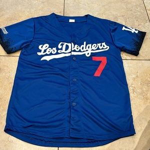 LA dodgers Jersey Shirt with Bottom up size M